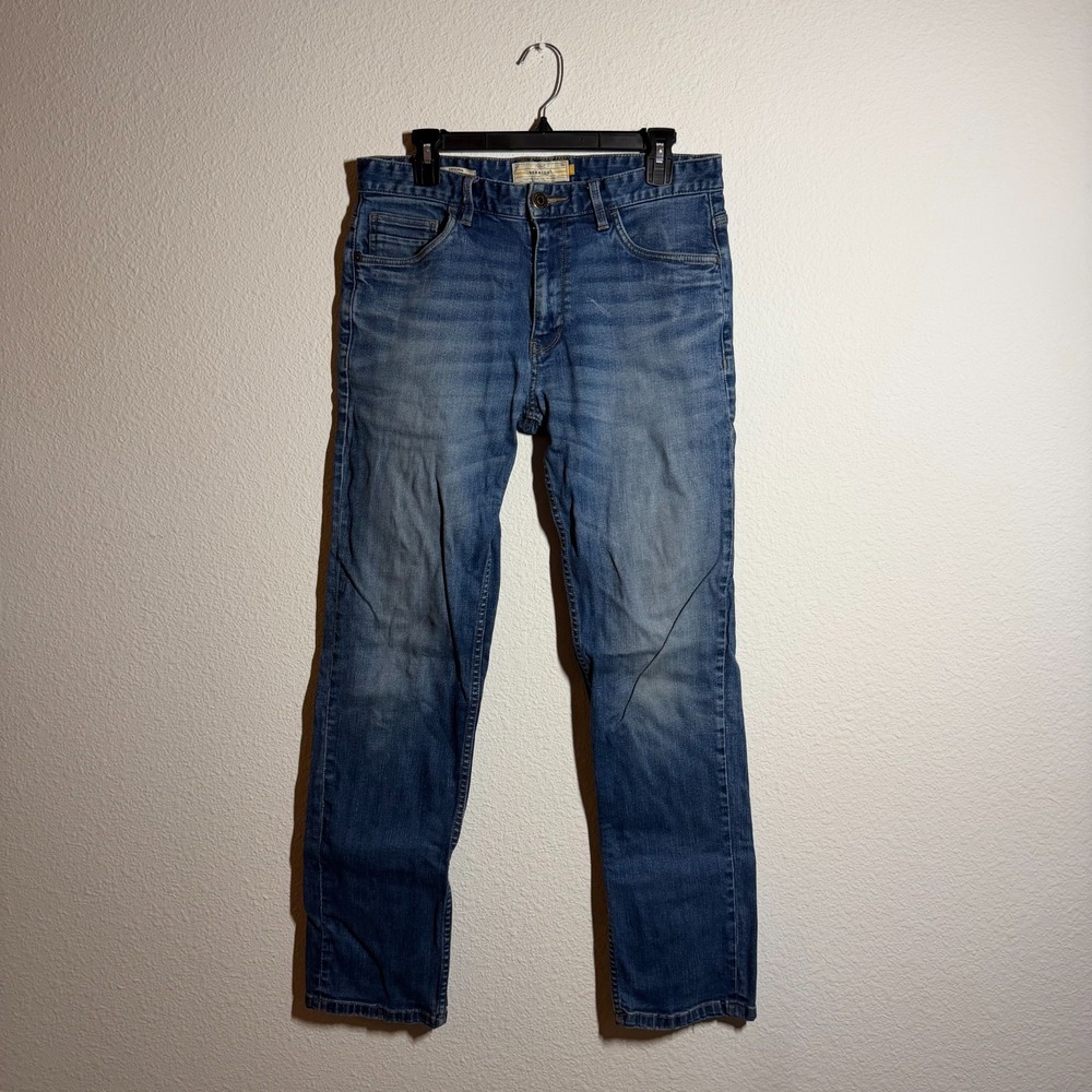 Next Jeans Mens 32R Blue Medium Wash Denim Stretch Cotton Straight Leg‎ Outdoor